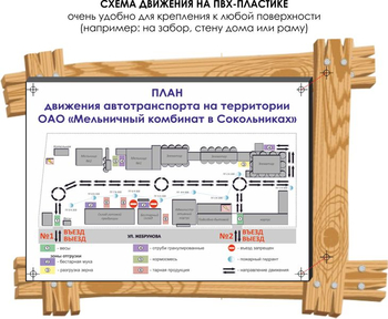 Схема движения (тип c, 1х1 метр, пластик) - Охрана труда на строительных площадках - Схемы движения - ohrana.inoy.org